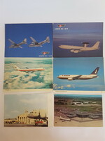 Set of 6 retro airplane postcards. 24.