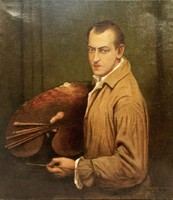 László Neogrády - self-portrait with palette
