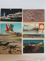 Set of 6 retro airplane postcards. 10.