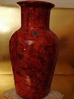 Retro industrial red floor vase