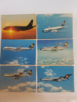 Set of 6 retro airplane postcards. 7.