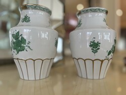 2 Green Appony vase from Herend