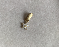 Gold small flower pendant 14 kr. Gold