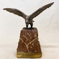 Bronze turul / eagle statue on a marble plinth