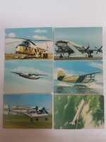 Set of 6 retro airplane postcards. 4.