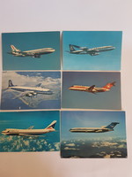Set of 6 retro airplane postcards. 20.
