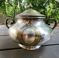 Antique silver-like bonbonnière sugar container box master marked