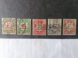 Bayern 1908 government stamps run line!
