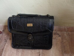 Sanchez classic black leather briefcase