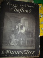 D'albert: tiefland - arias at the bottom of mountains, voice + piano, antique sheet music