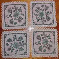 4 small, floral tablecloths for sale together. New, unused. (Even with free shipping)