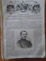 D203362 József Hosszu - Kisnyíres - Cluj - Transylvania - woodcut and article - 1866 newspaper front page