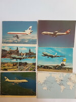 Set of 6 retro airplane postcards. 14.
