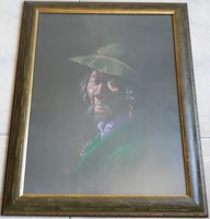 Indian pastel picture in a frame