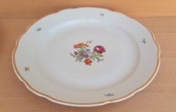 Old floral porcelain bowl, tray, tray - very large size