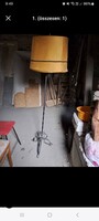 Floor lamp with wrought iron frame