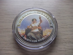 10 Dollar Women's Equality (1866) Liberia 2001 in sealed capsule