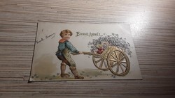 Antique embossed greeting postcard.
