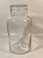 Pale blue 3l old glass bottle