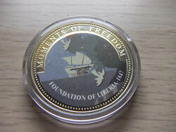 Creation of 10 Liberian dollars ( 1847 ) Liberian 2001 in sealed capsule