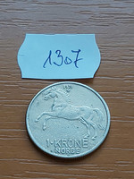 Norway 1 kroner 1971 olive v, horse copper-nickel 1307