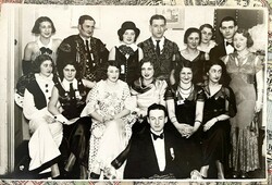 Hungária Vívó Club jelmezbál 1933. fénykép, fotó régi retro vintage