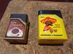 Retro kávé mokka dobozok együtt nagyon szép állapotban omnia konzum