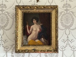 Female nude (János Czencz) painting