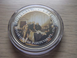 10 Dollar Declaration of Independence (1776) Liberia 2001 in sealed capsule