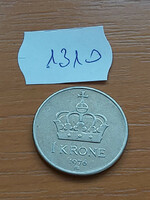 Norway 1 kroner 1976 copper-nickel, v. King Olav 1310