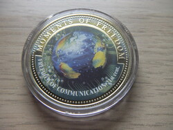 10 Dollar Freedom of Communication (21st century) Liberia 2001 in sealed capsule
