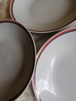 Zsolnay csíkos tányér leveses 3 darab