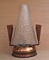Danish style craftsman retro table glass candle holder - spectacular large size