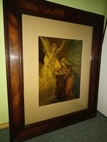Holy picture in an old tin-glazed frame HUF 15,000