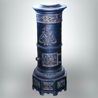 Cast iron stove rustically renovated