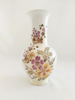 Zsolnay's hand-painted colorful flower vase