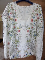 Floral silk tunic