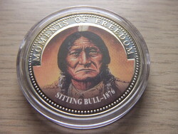 10 Dollar Anvil Bull ( 1876 ) Liberia 2001 in sealed capsule