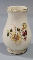 Zsolnay's hand-painted floral porcelain vase