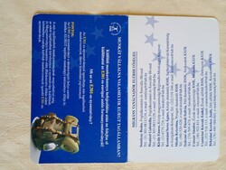 200 Forintos ládám - Kártyanaptár 15 - AFSZ Migráns Tanácsadók elérhetősége - dupla év 2009 - 2010