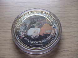 10 Dollars Liberation of Vienna from the Turks (1683) Liberia 2001 in sealed capsule