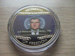 10 Dollar Lech Walesa and Solidarity (1980) Liberia 2004 in sealed capsule