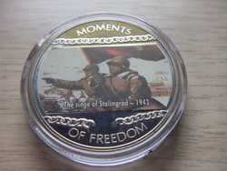 10 Dollar Siege of Stalingrad (1943) Liberia 2004 in sealed capsule