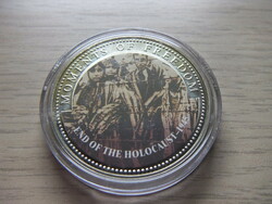 10 Dollar End of Holocaust (1945) Liberia 2001 in sealed capsule