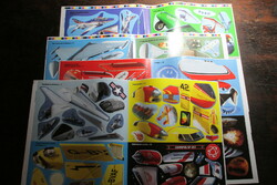 Large Russian sticker sheets, 4 pcs (flying)