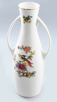 Two-eared vase with bird of paradise pattern from Hollóháza