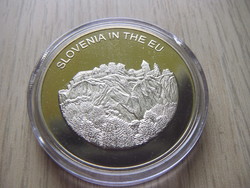 United Europe commemorative medal 100 lira Slovenia 2004 in sealed unopened capsule + certificate