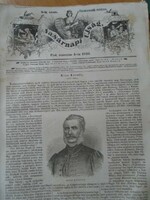 D203381 Kiss Károly - Buda- Algyő- Csongrád Szeged Lemberg fametszet és cikk-1866-os újság címlapja