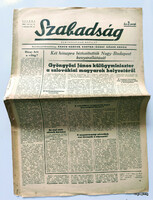 1945 július 4  /  Szabadság  /  Újság - Magyar /   Ssz.:  27841