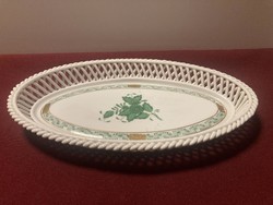 Openwork and braided porcelain with green Appony pattern from Herend